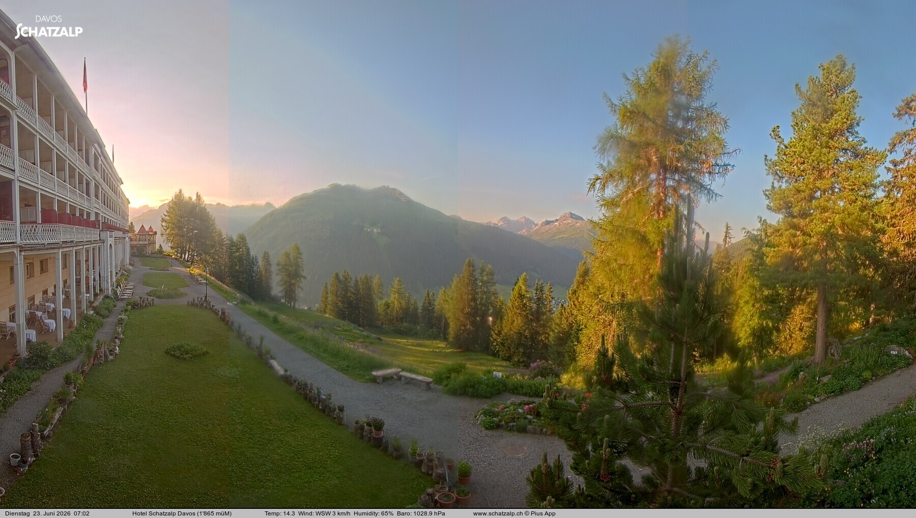 Archiv Foto Webcam Hotel Schatzalp, Davos