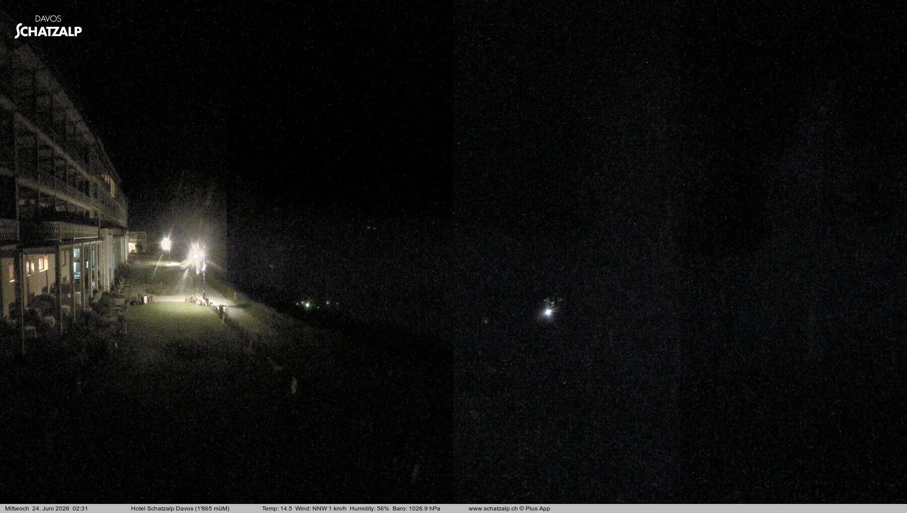 Archived image Webcam Schatzalp Hotel, Davos
