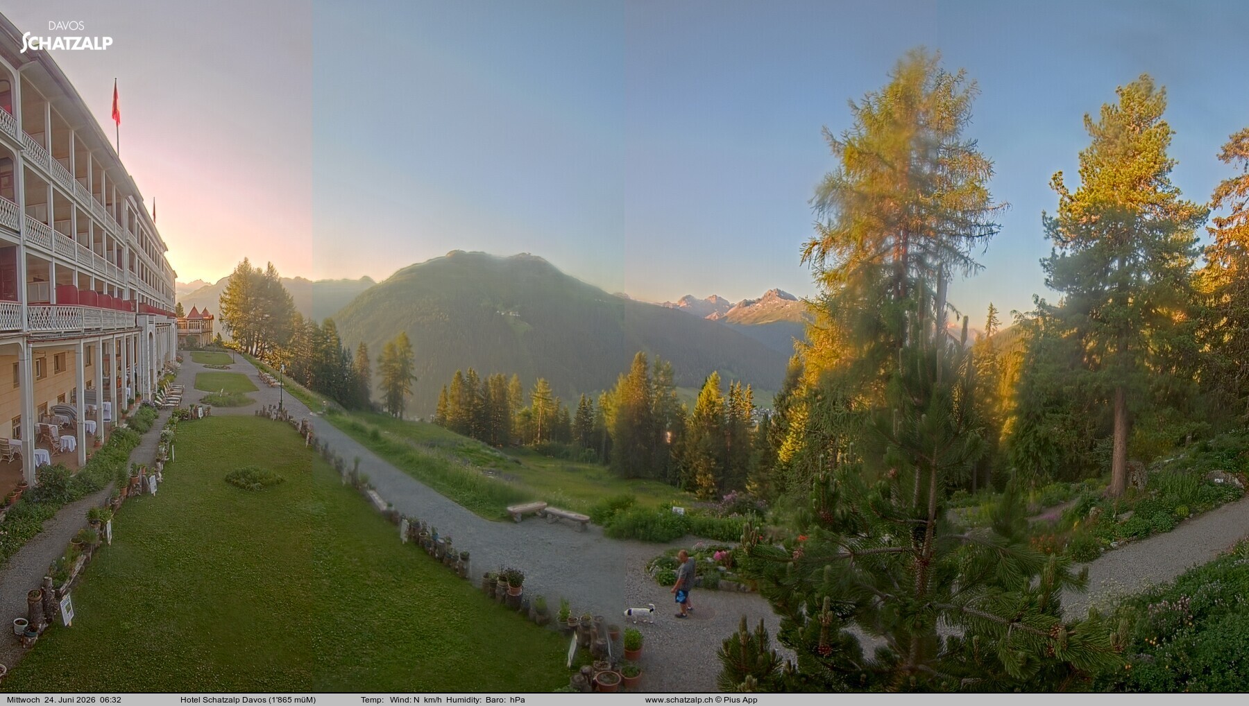 Archived image Webcam Schatzalp Hotel, Davos