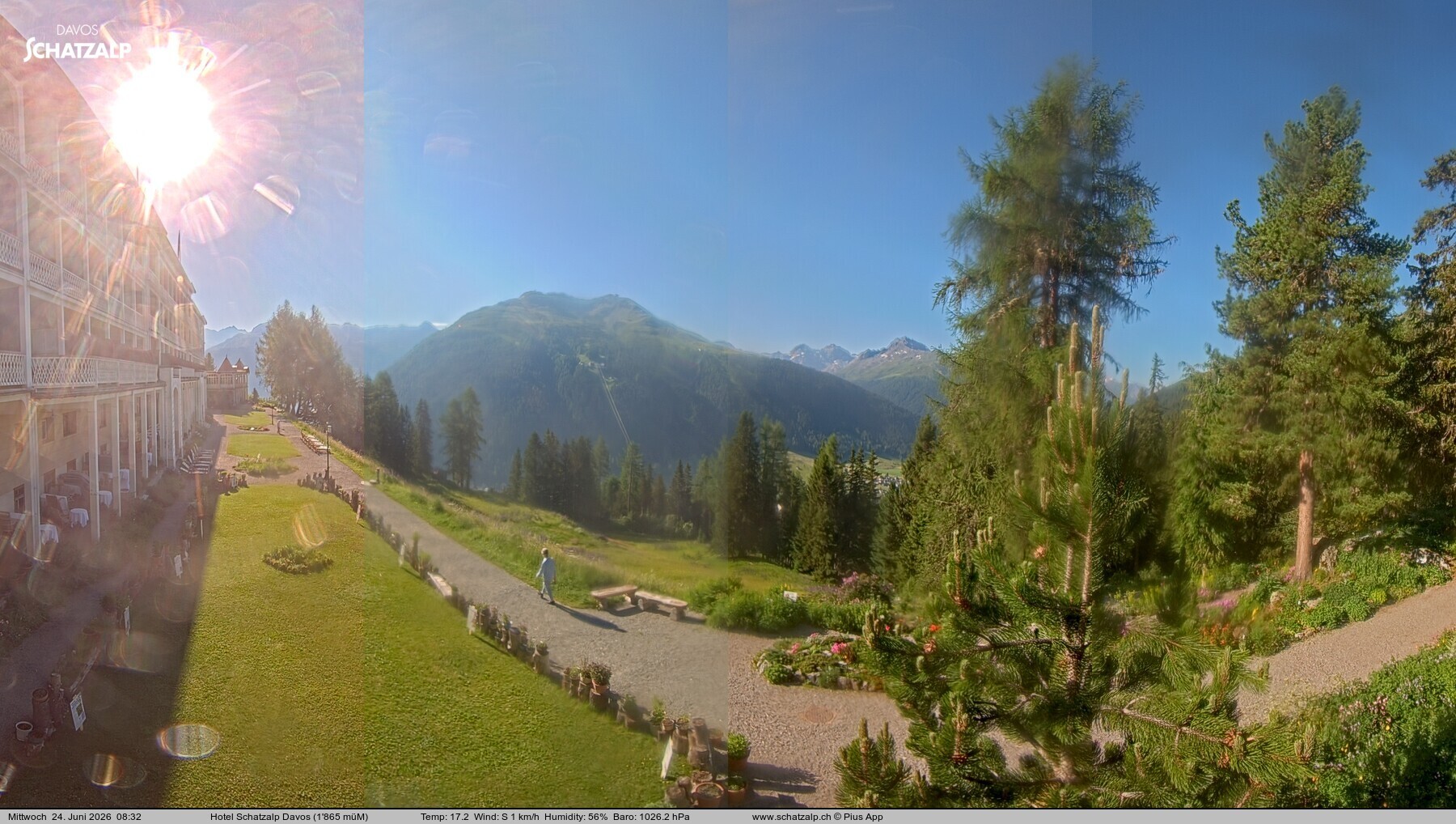 Archived image Webcam Schatzalp Hotel, Davos