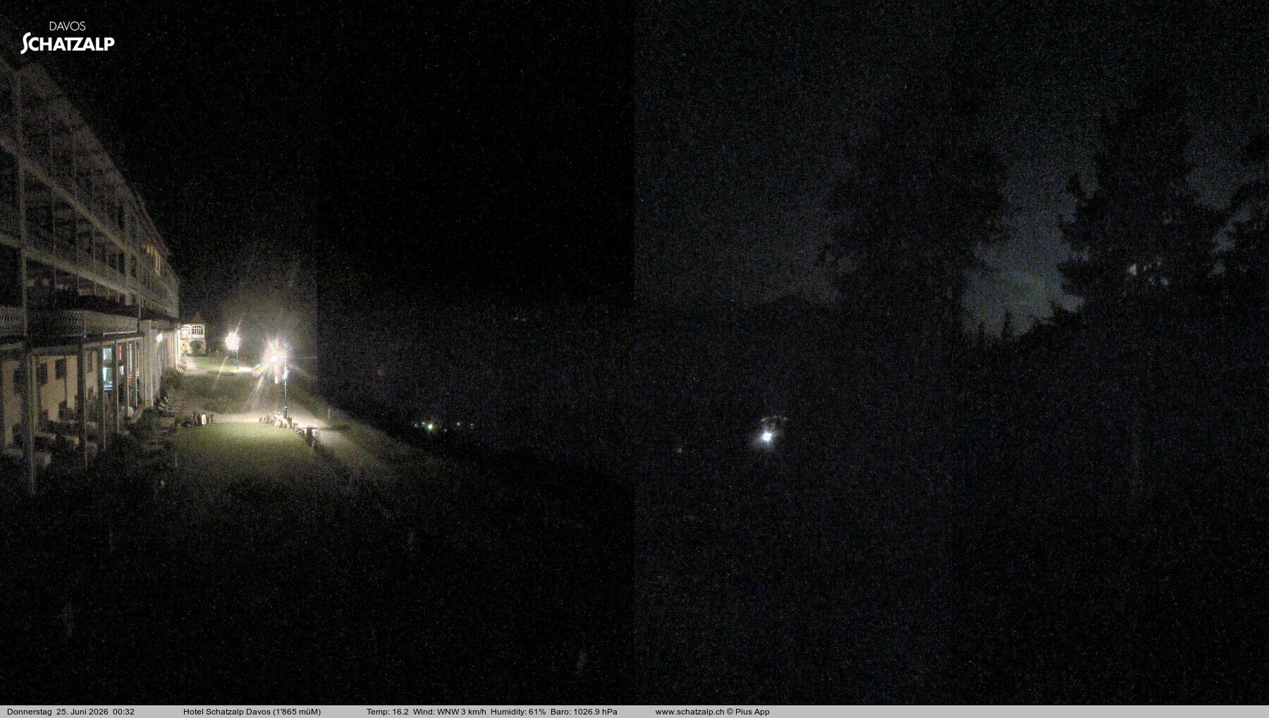 Archived image Webcam Schatzalp Hotel, Davos
