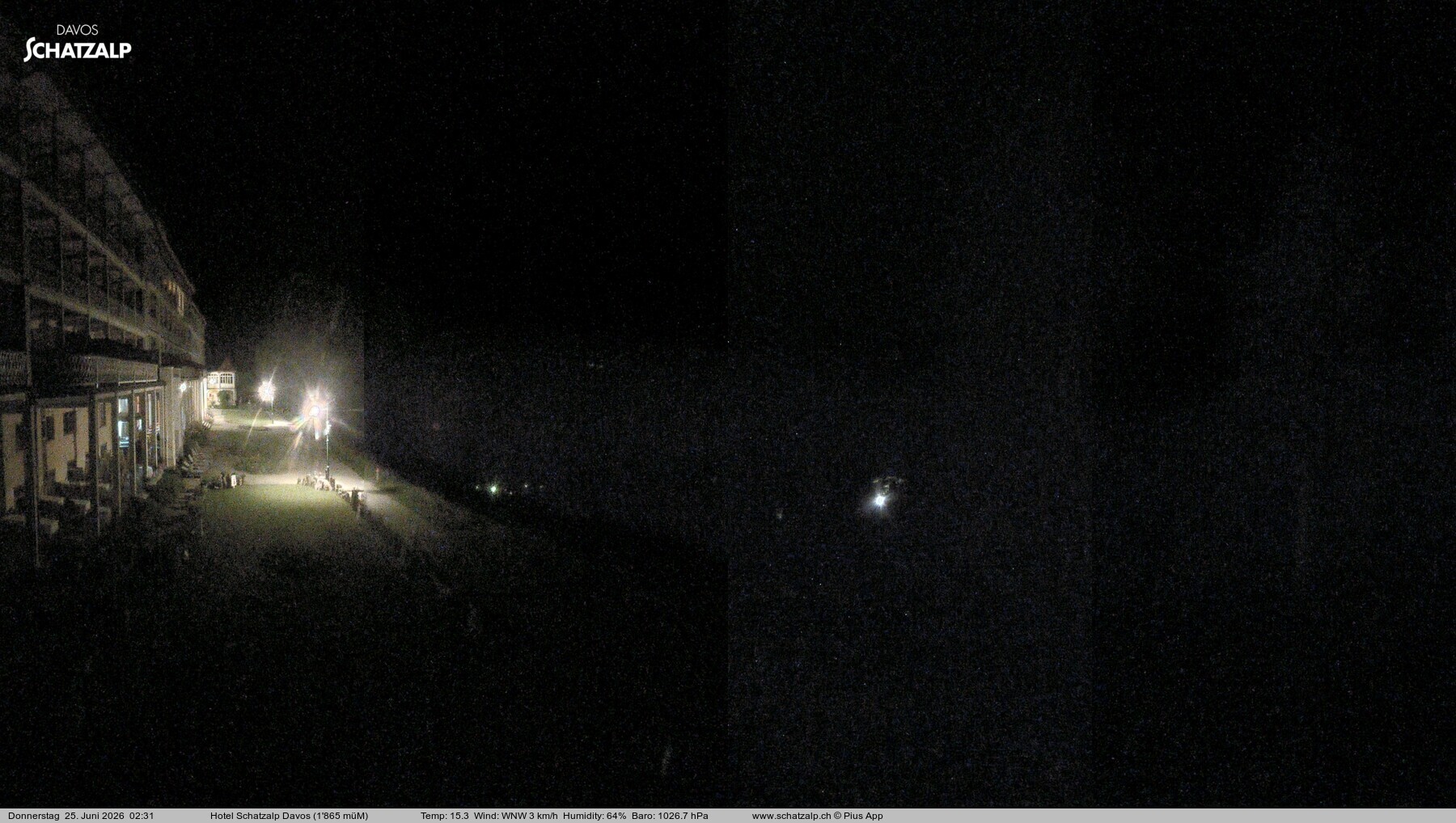 Archived image Webcam Schatzalp Hotel, Davos