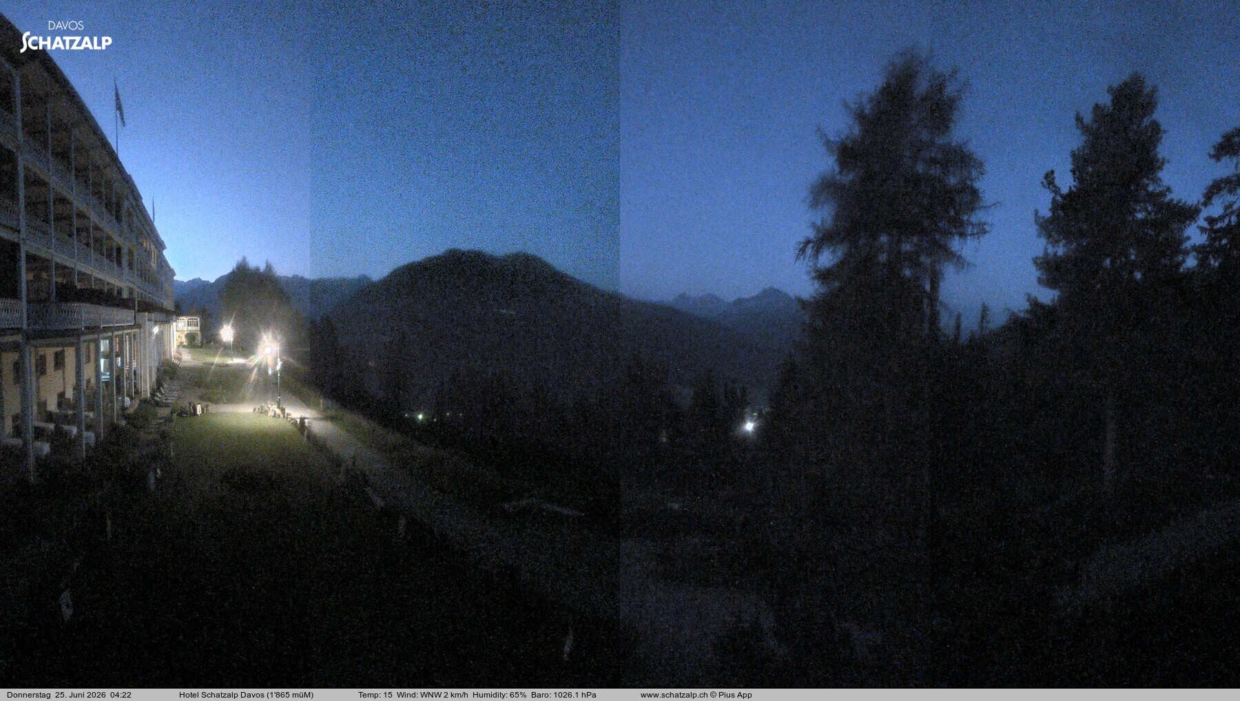 Archived image Webcam Schatzalp Hotel, Davos