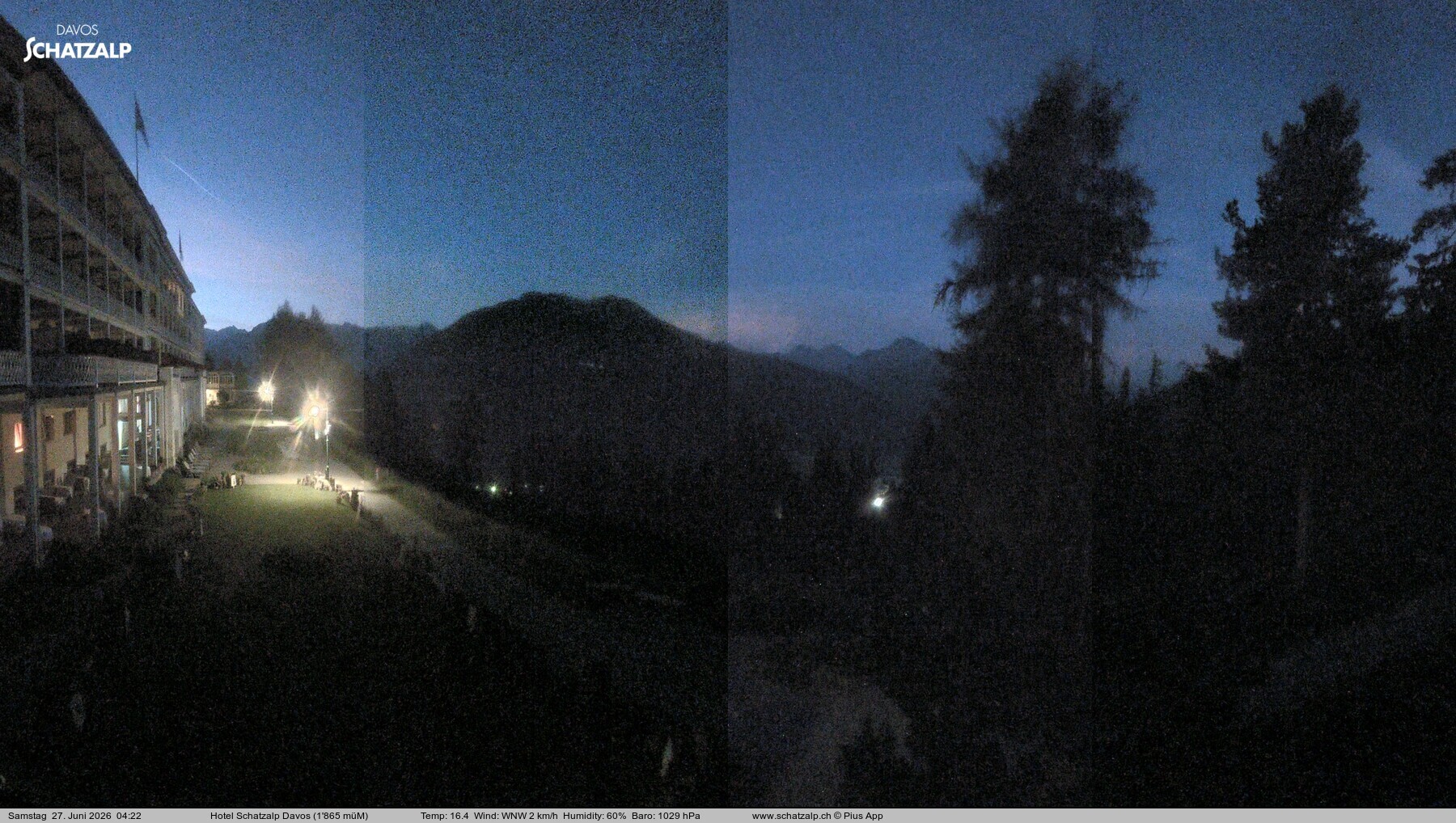 Archived image Webcam Schatzalp Hotel, Davos