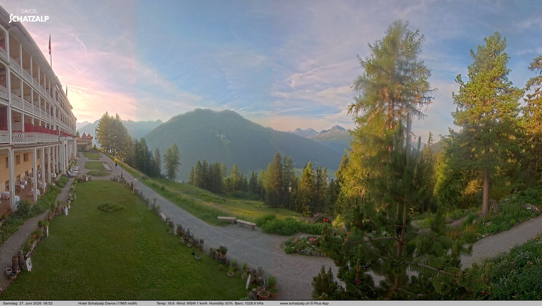 Archiv Foto Webcam Hotel Schatzalp, Davos