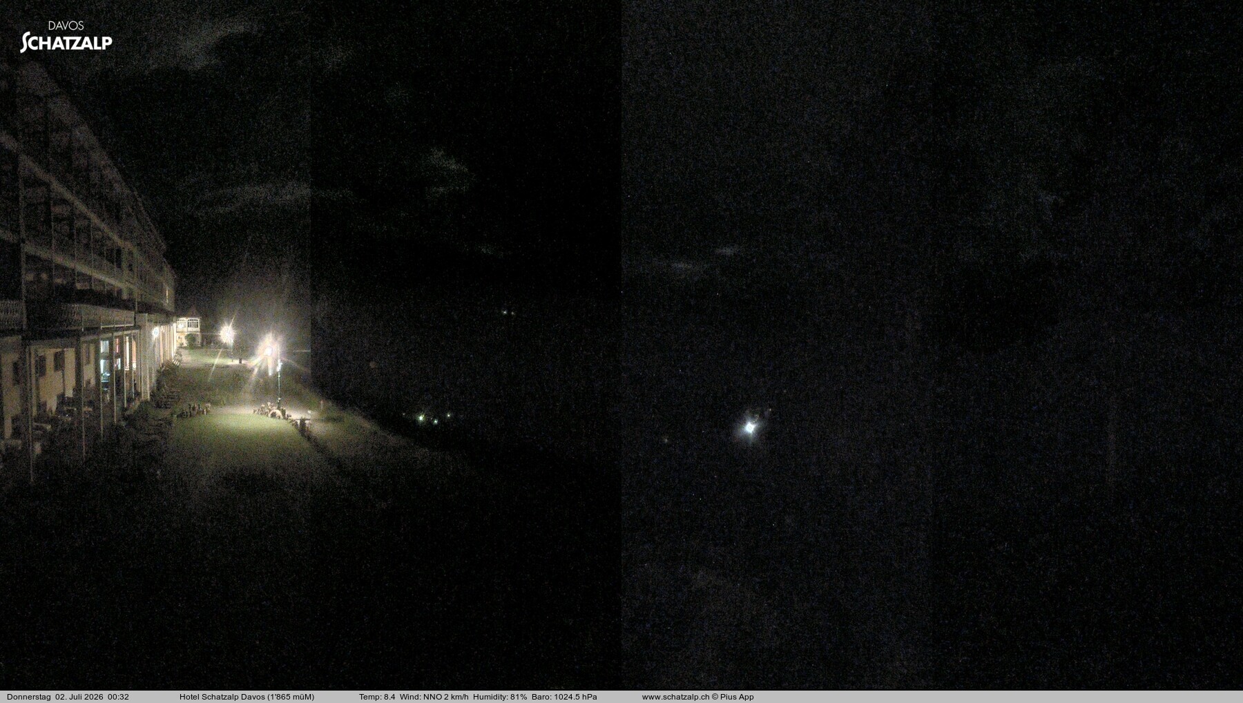 Archived image Webcam Schatzalp Hotel, Davos