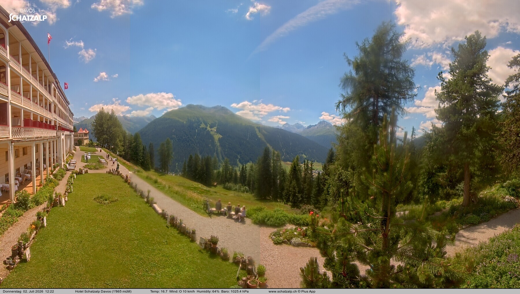 Archived image Webcam Schatzalp Hotel, Davos