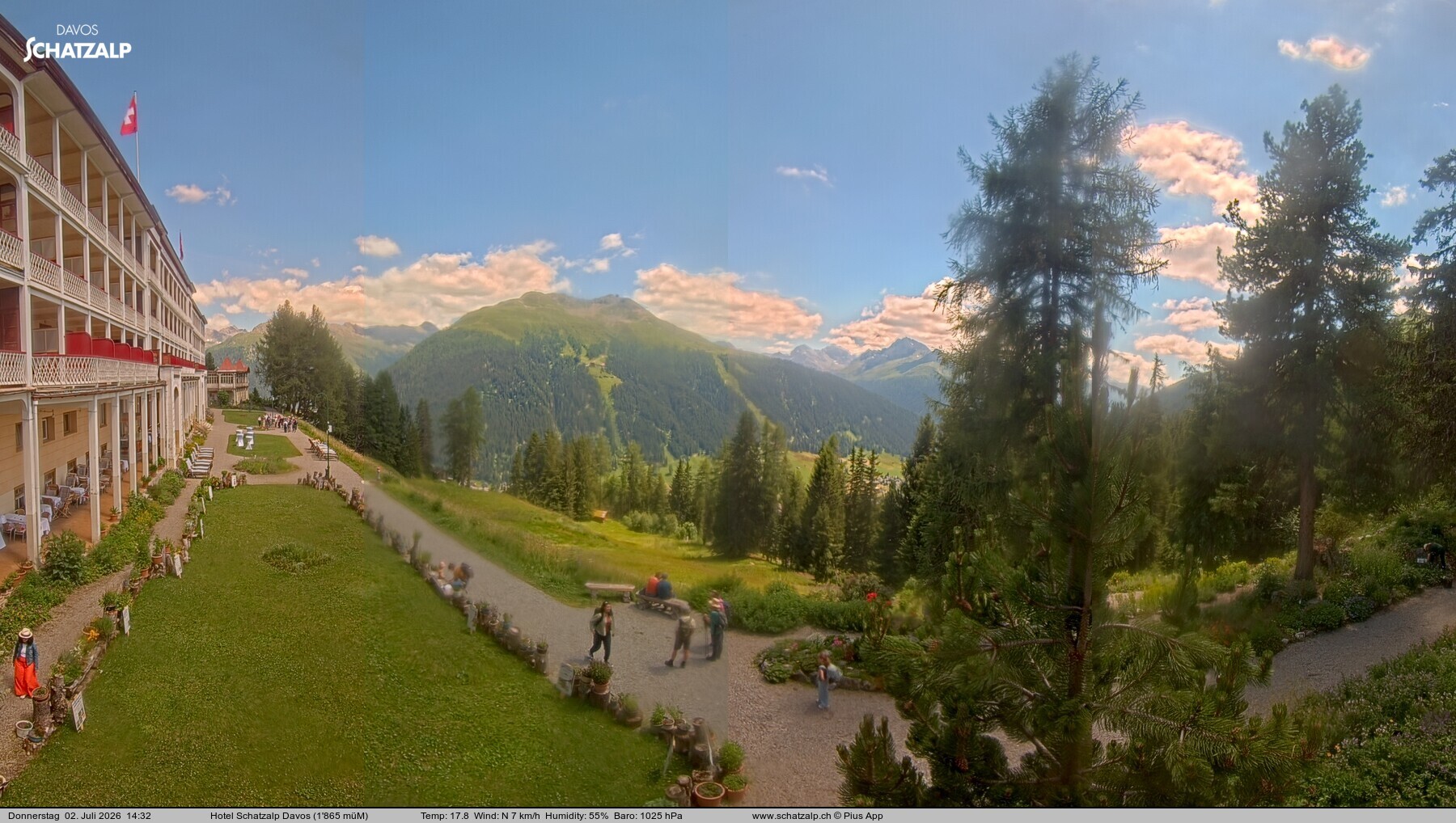 Archived image Webcam Schatzalp Hotel, Davos