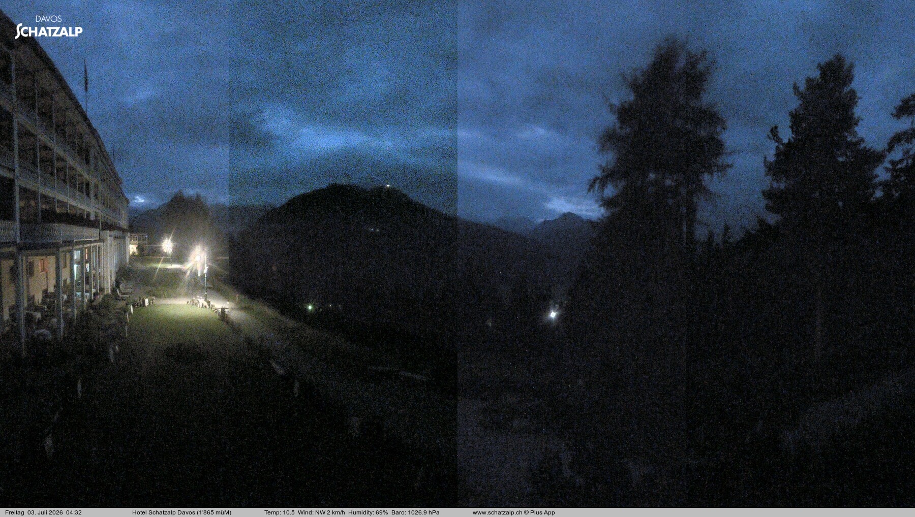 Archiv Foto Webcam Hotel Schatzalp, Davos