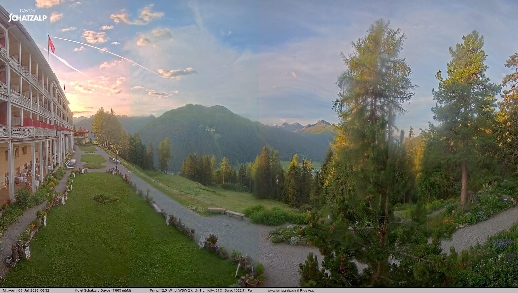 Archiv Foto Webcam Hotel Schatzalp, Davos