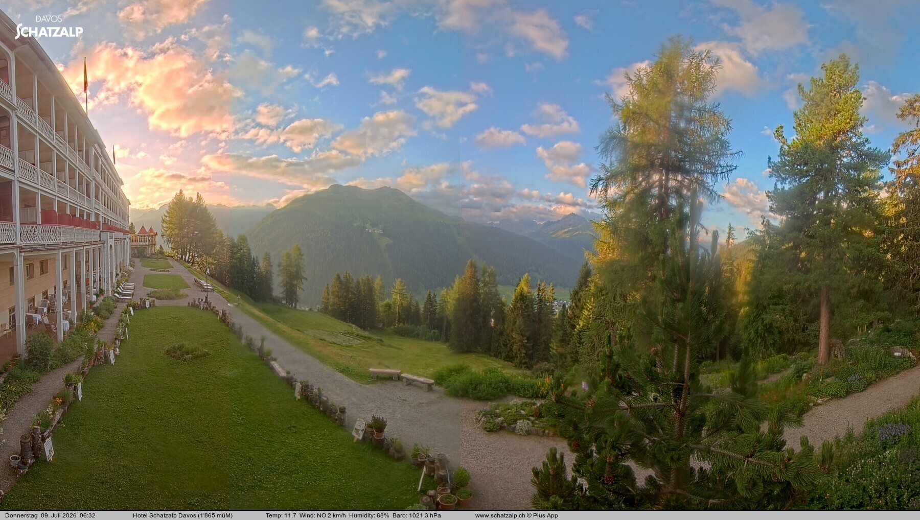 Archiv Foto Webcam Hotel Schatzalp, Davos