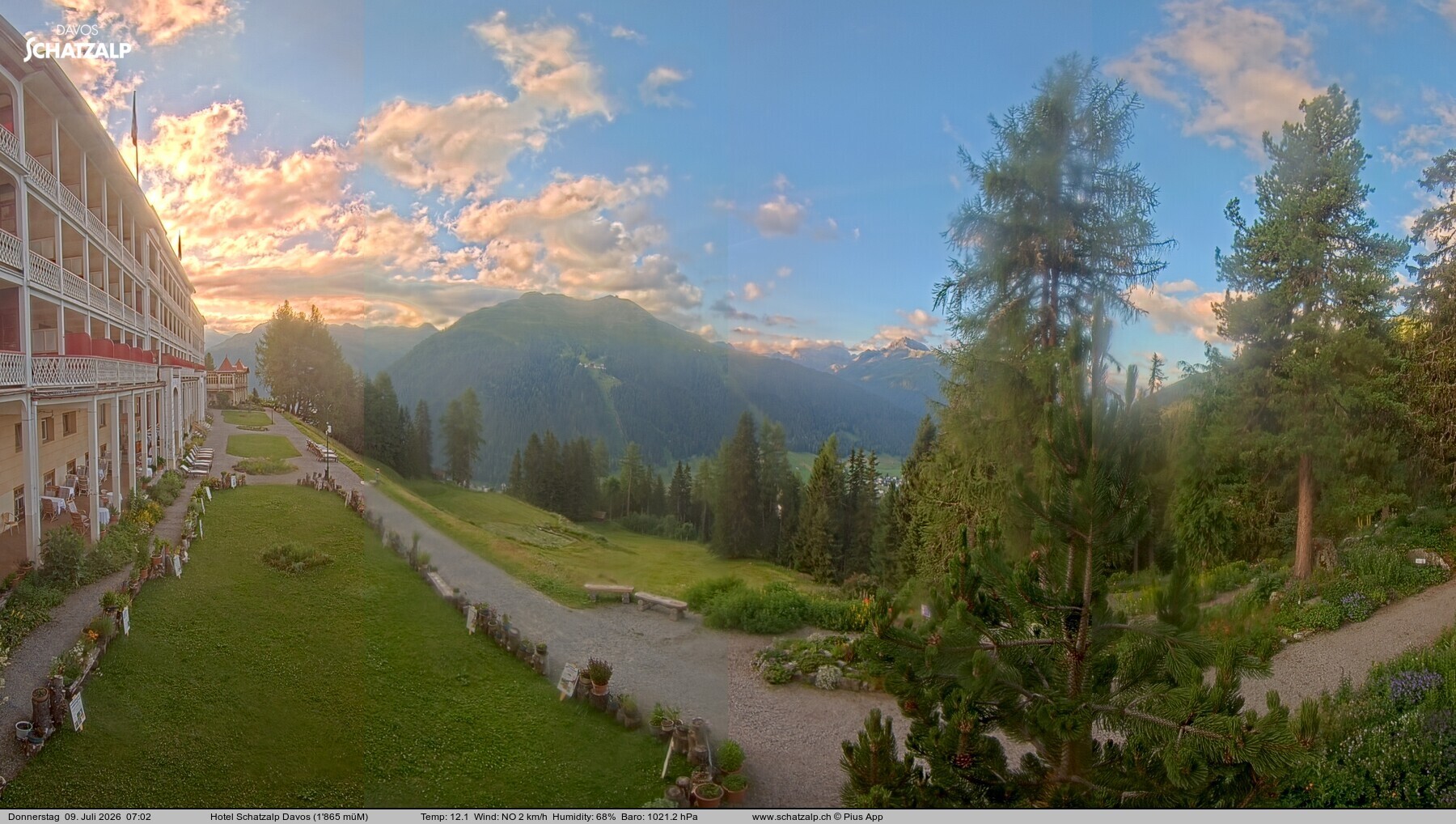Archiv Foto Webcam Hotel Schatzalp, Davos