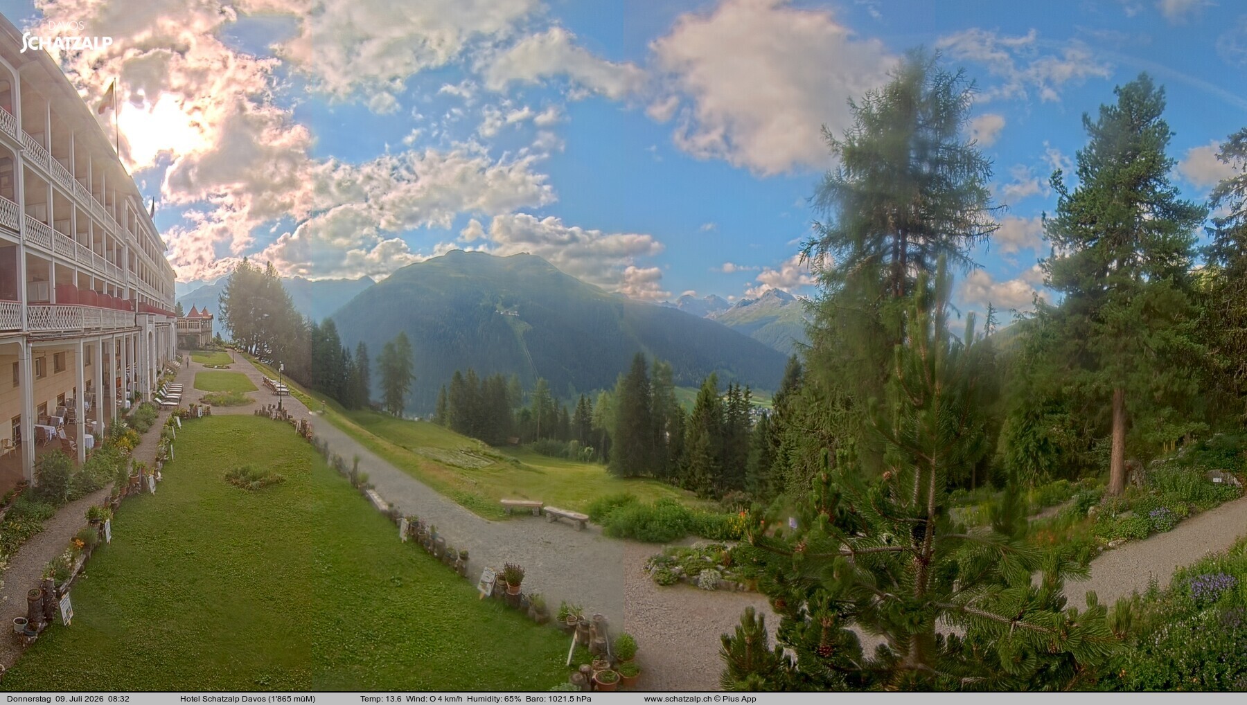 Archiv Foto Webcam Hotel Schatzalp, Davos