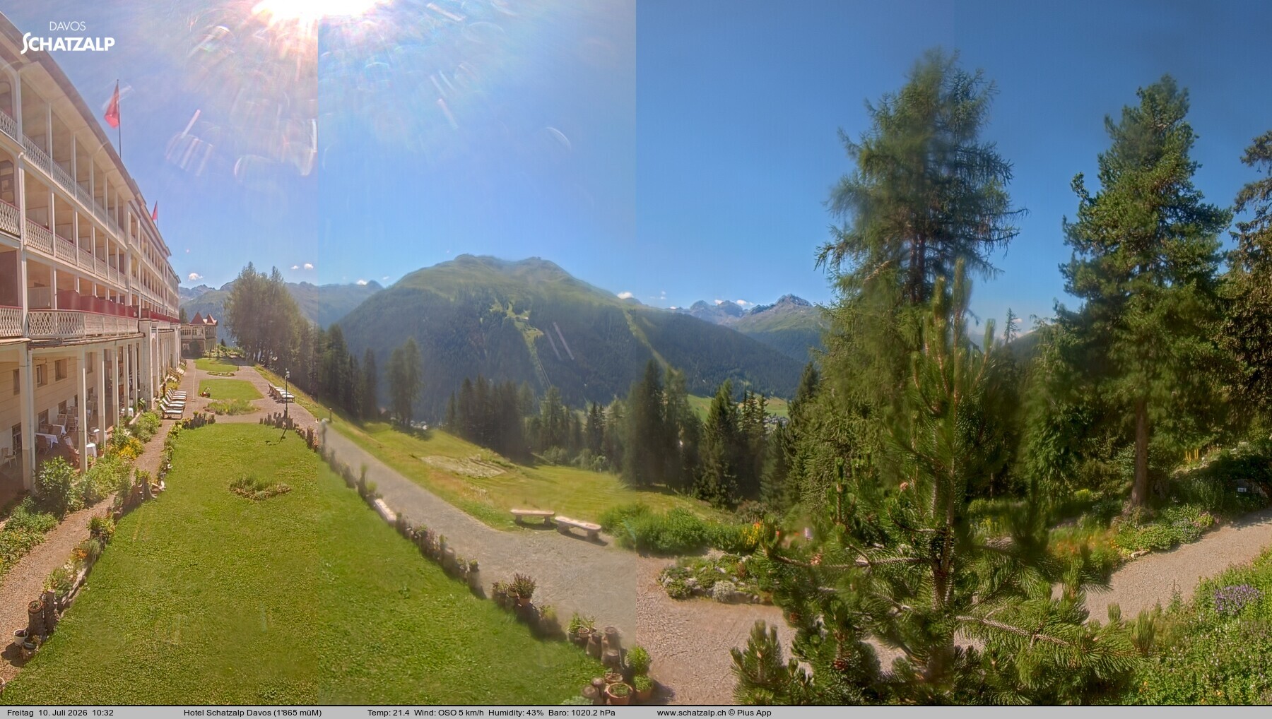 Archiv Foto Webcam Hotel Schatzalp, Davos