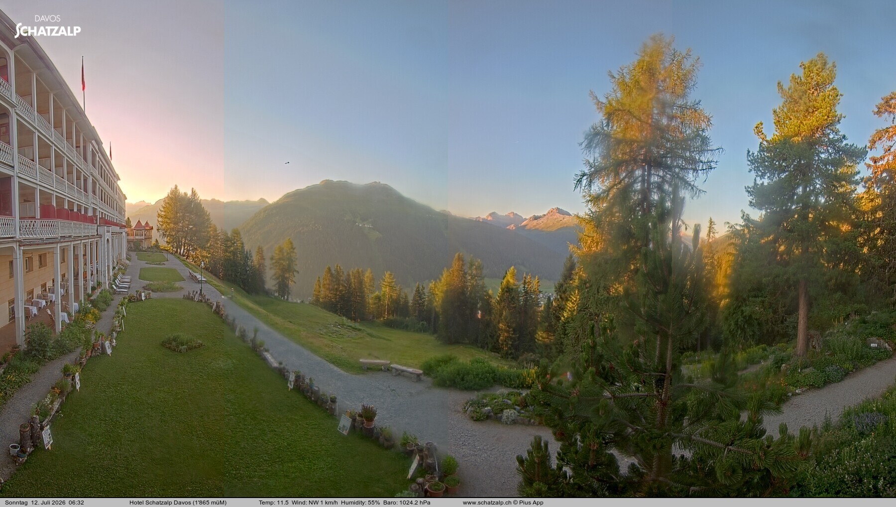 Archiv Foto Webcam Hotel Schatzalp, Davos