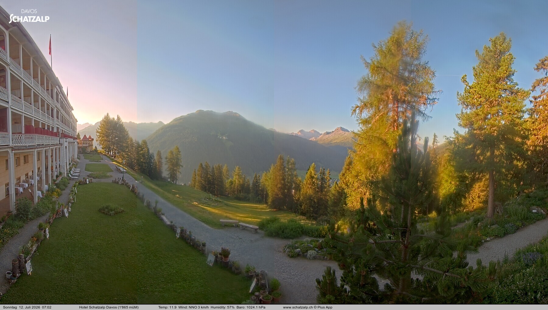 Archiv Foto Webcam Hotel Schatzalp, Davos