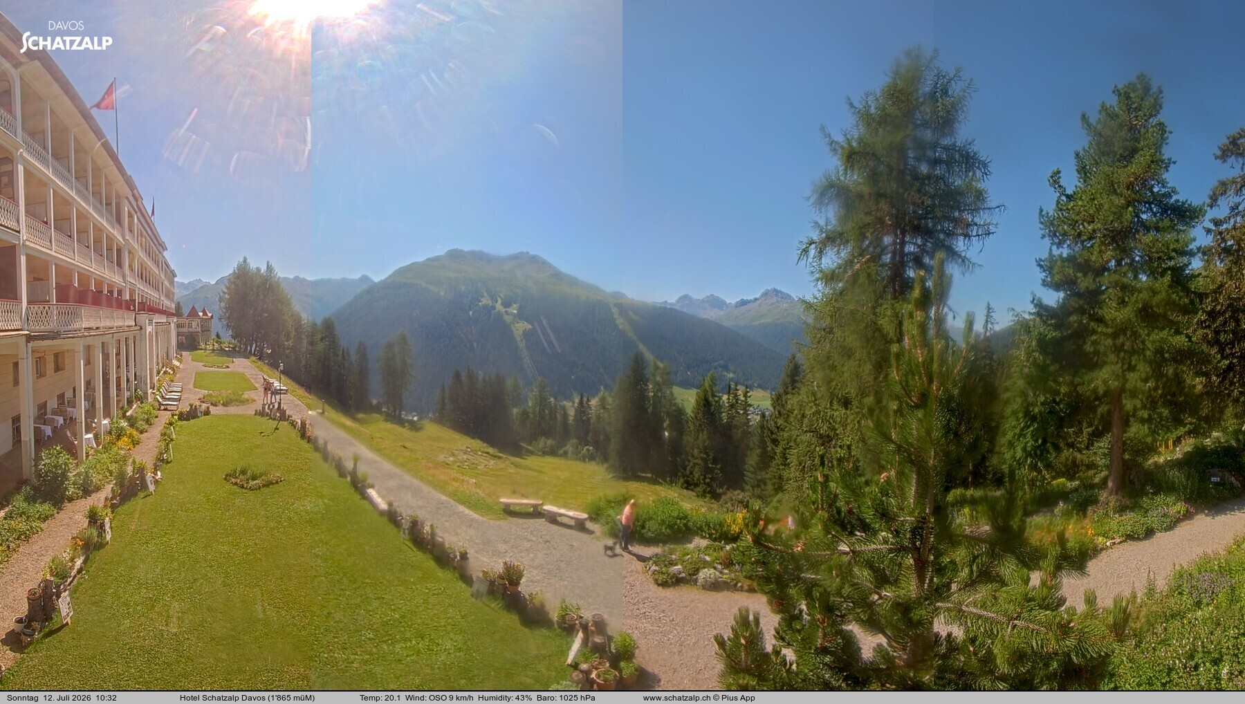 Archiv Foto Webcam Hotel Schatzalp, Davos