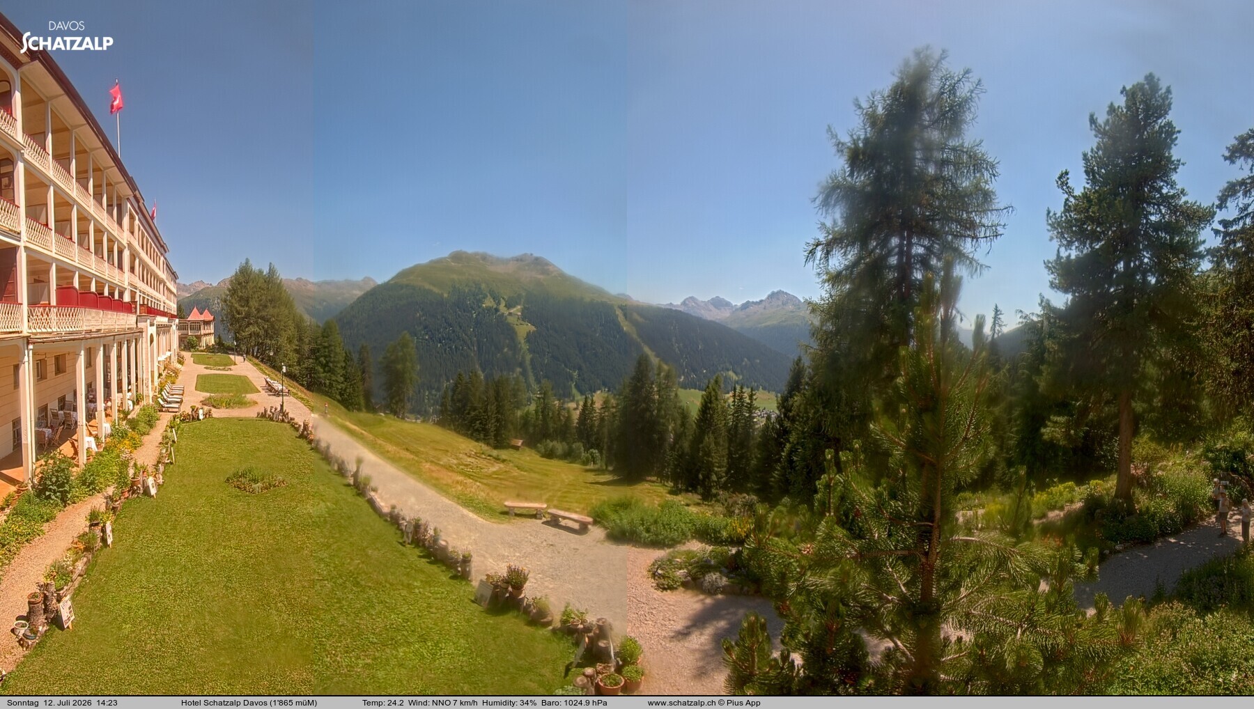 Archiv Foto Webcam Hotel Schatzalp, Davos