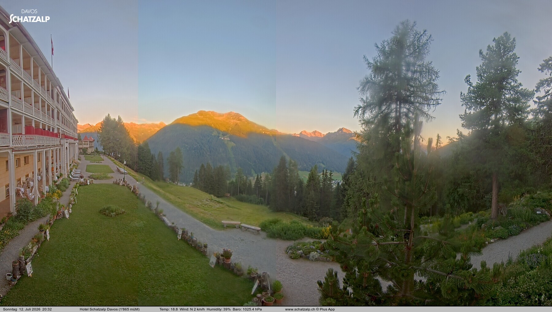 Archiv Foto Webcam Hotel Schatzalp, Davos