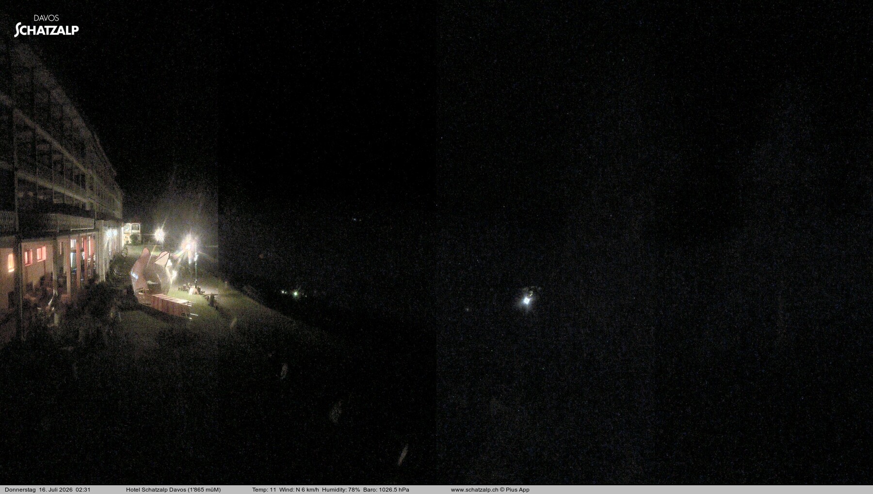 Archived image Webcam Schatzalp Hotel, Davos