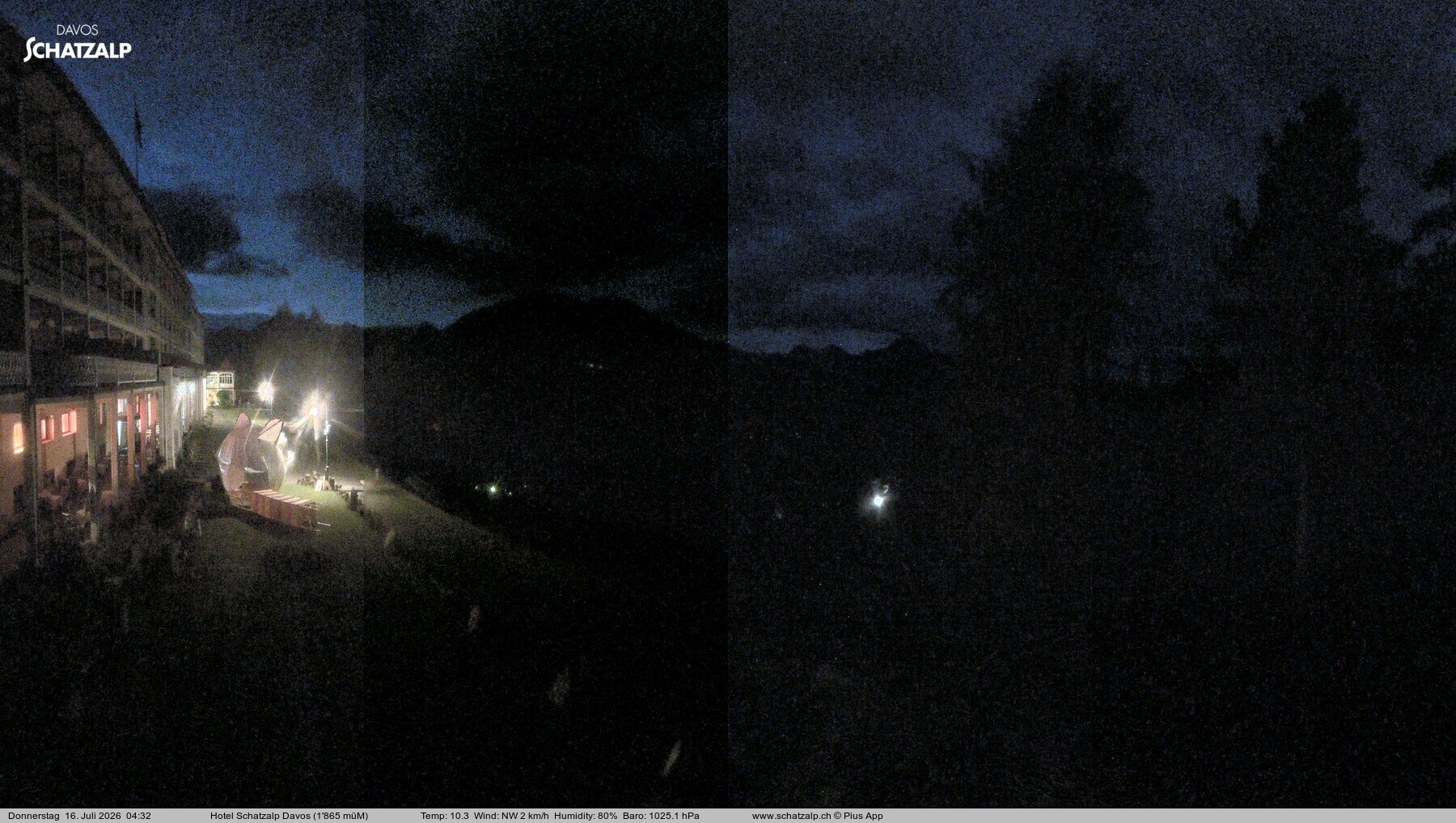 Archived image Webcam Schatzalp Hotel, Davos