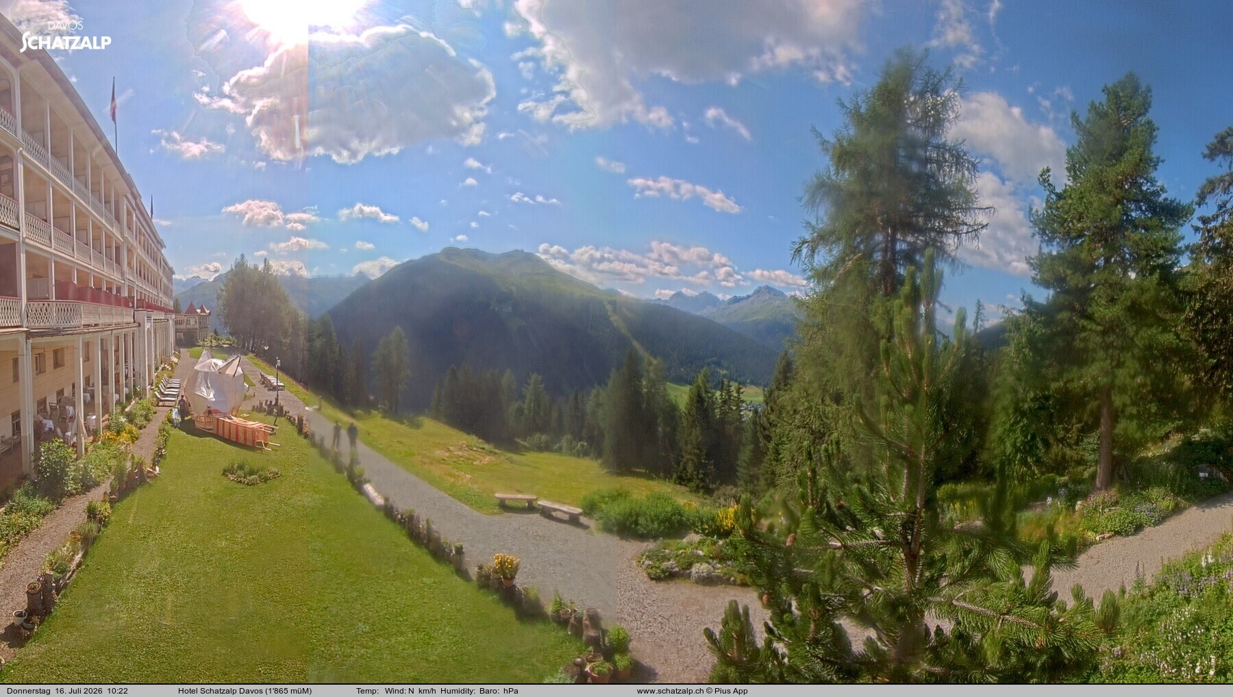 Archiv Foto Webcam Hotel Schatzalp, Davos