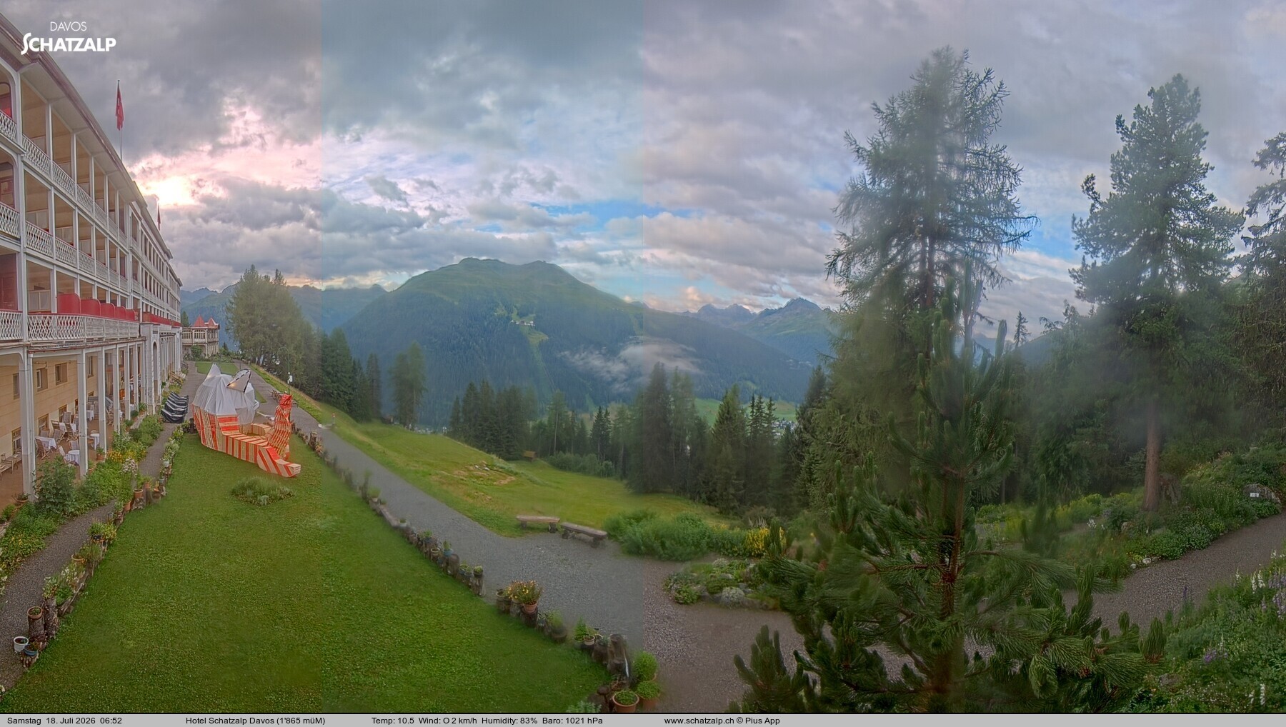 Archiv Foto Webcam Hotel Schatzalp, Davos
