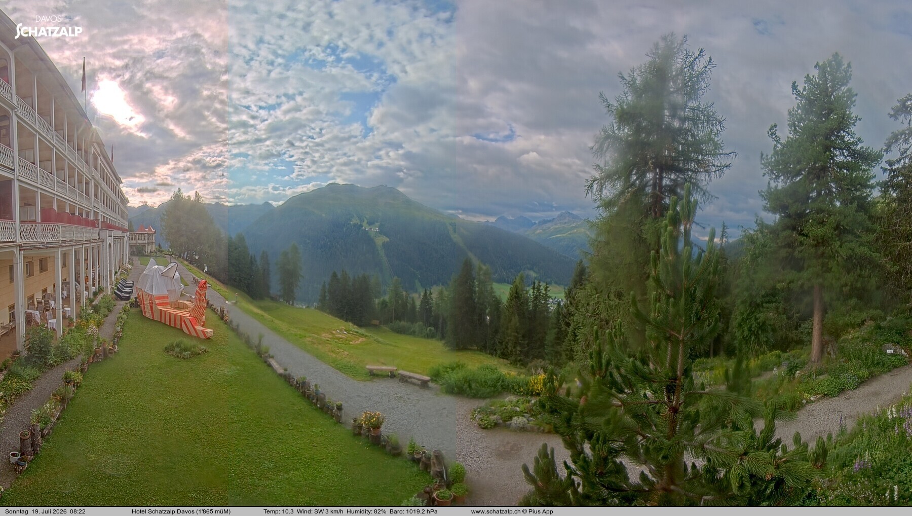 Archiv Foto Webcam Hotel Schatzalp, Davos