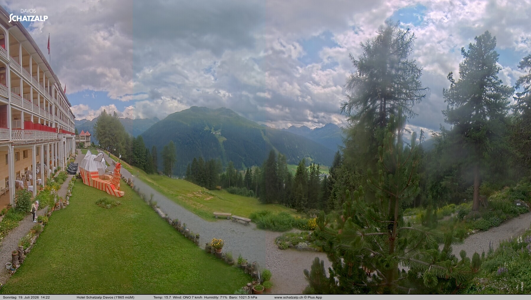 Archiv Foto Webcam Hotel Schatzalp, Davos