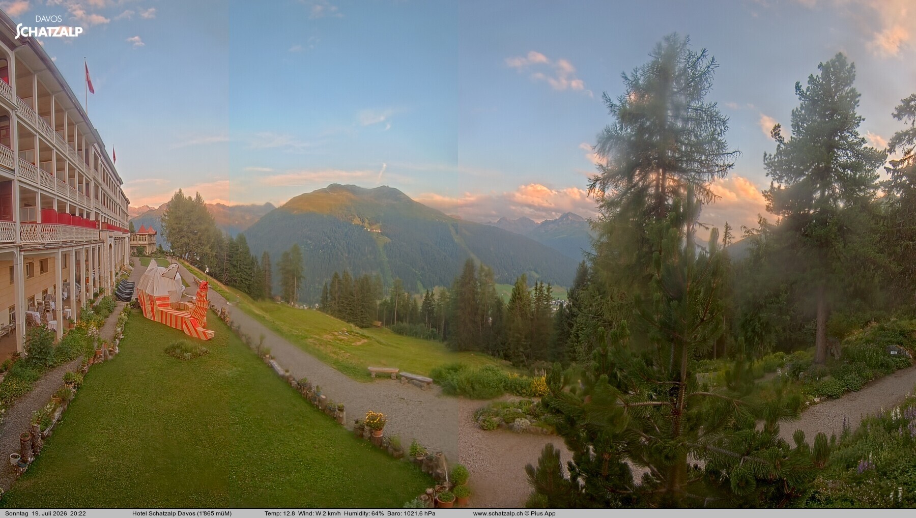 Archiv Foto Webcam Hotel Schatzalp, Davos