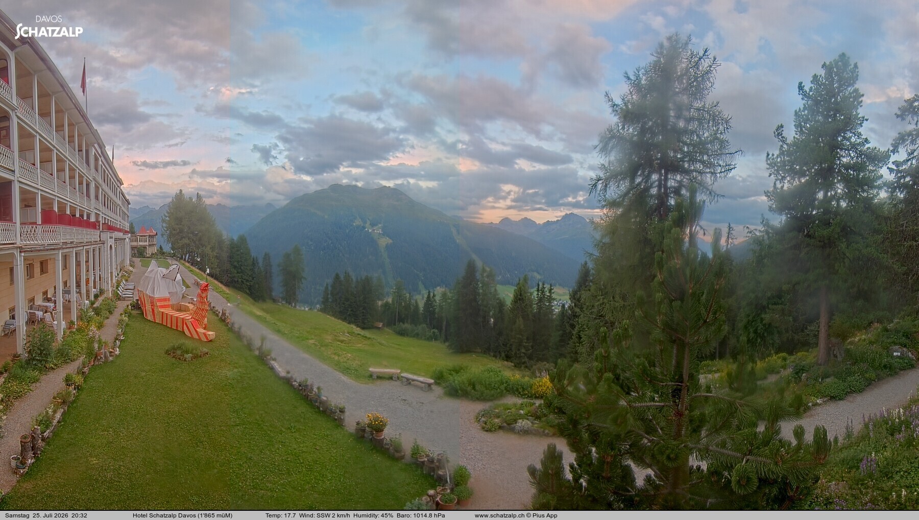 Archived image Webcam Schatzalp Hotel, Davos