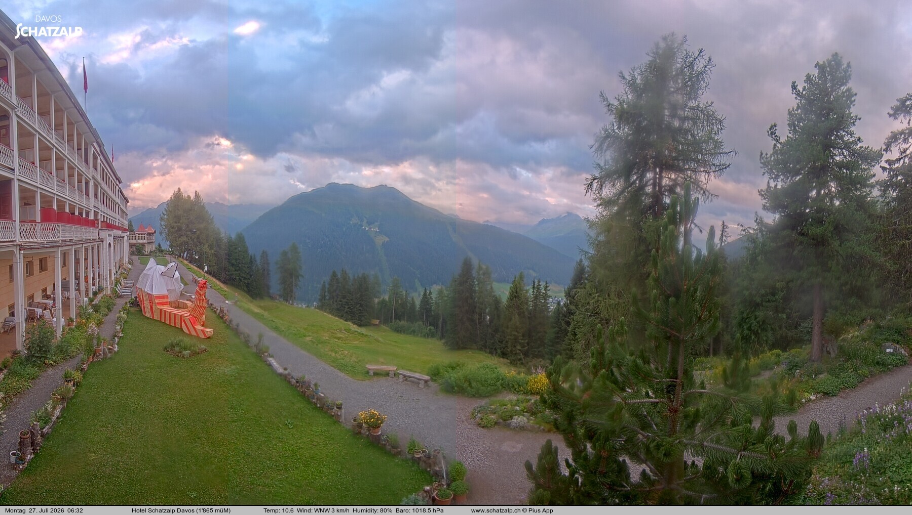 Archiv Foto Webcam Hotel Schatzalp, Davos