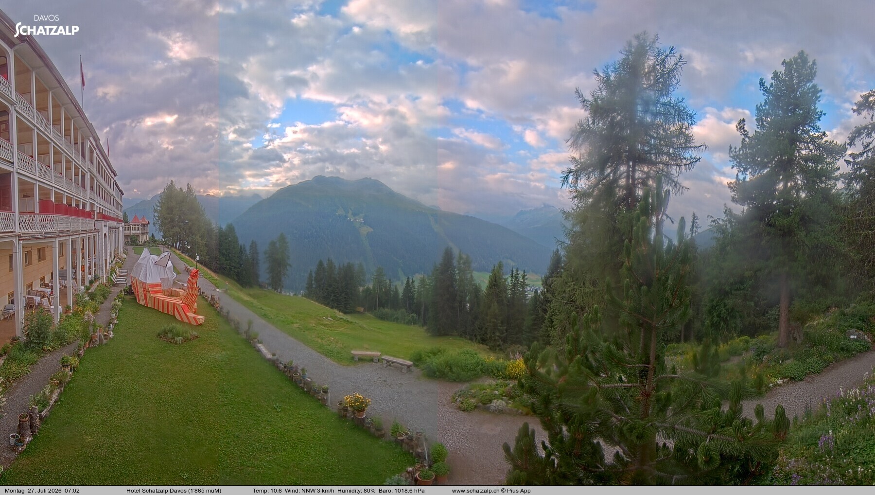 Archiv Foto Webcam Hotel Schatzalp, Davos