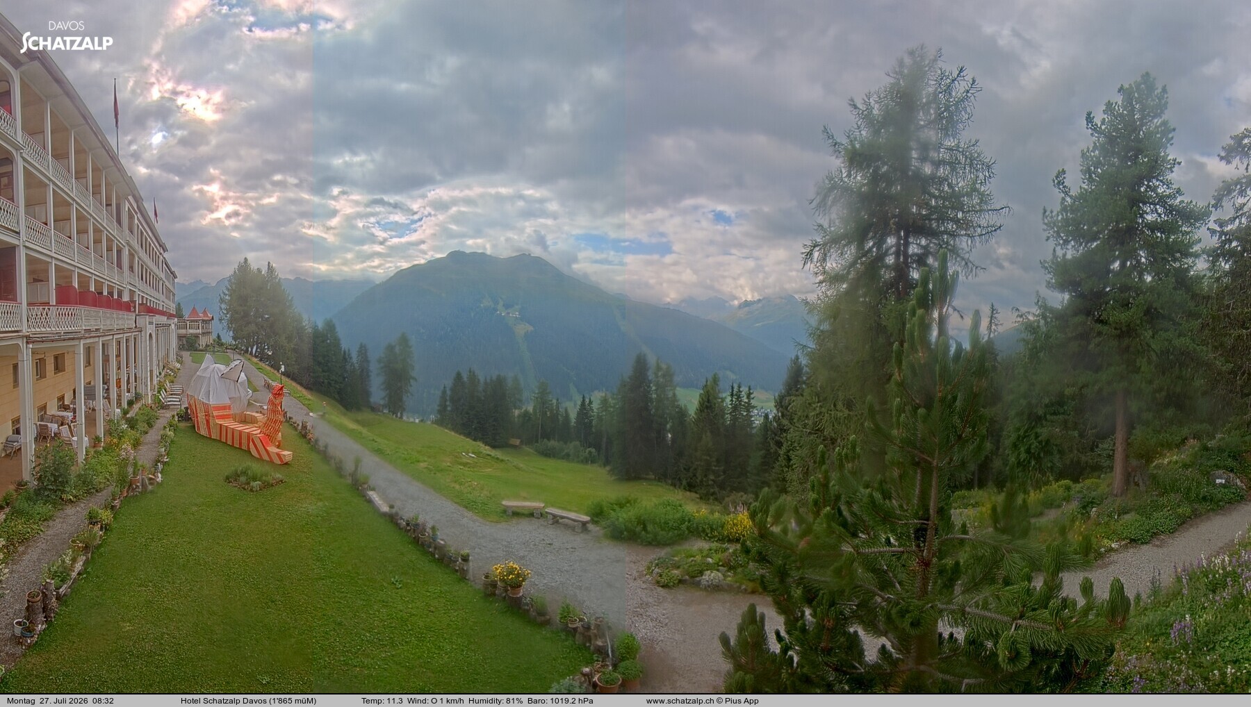 Archiv Foto Webcam Hotel Schatzalp, Davos