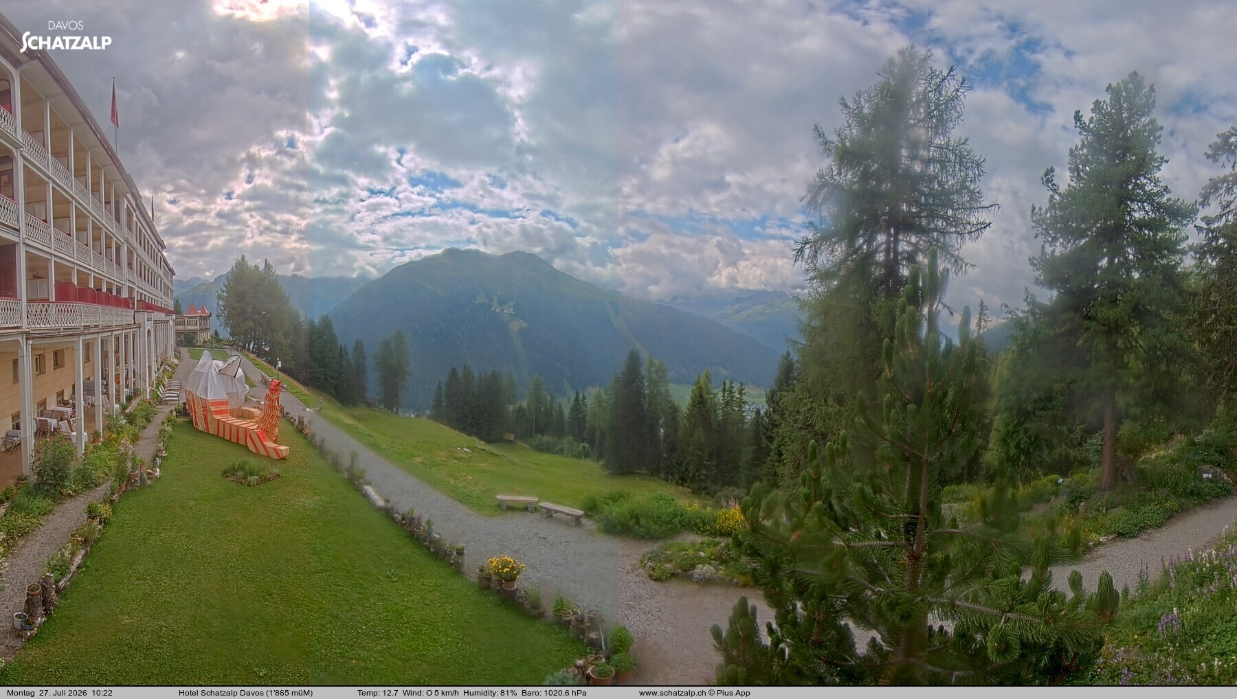 Archiv Foto Webcam Hotel Schatzalp, Davos