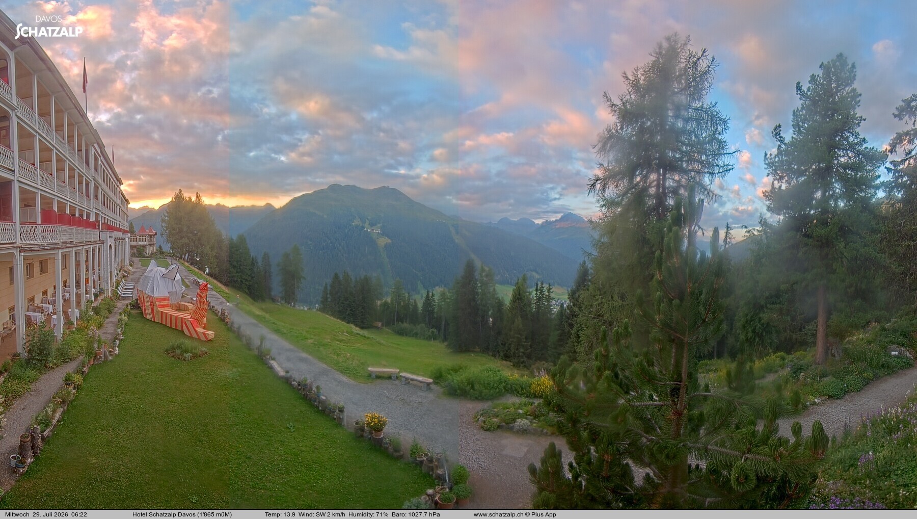 Archiv Foto Webcam Hotel Schatzalp, Davos