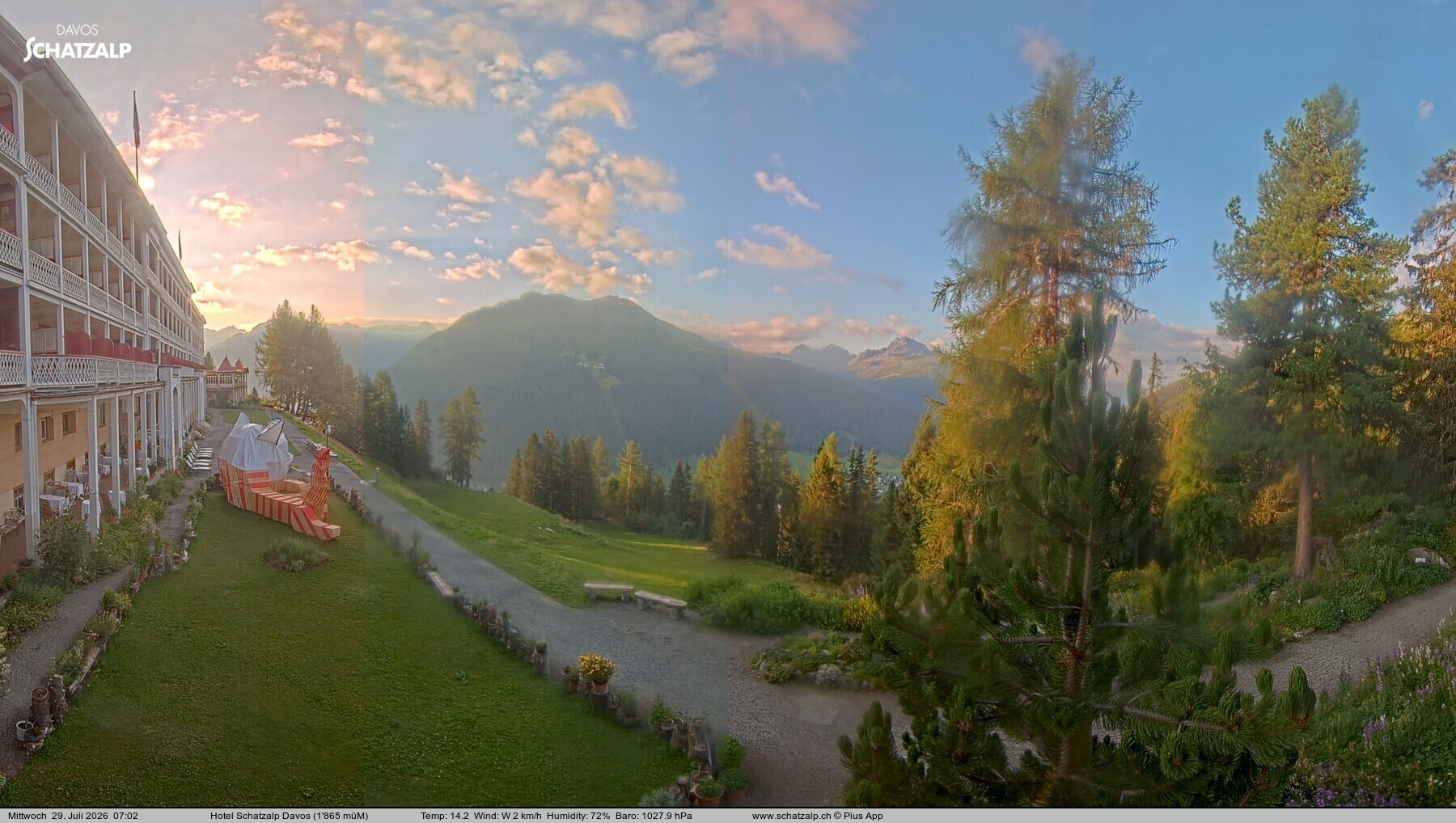 Archiv Foto Webcam Hotel Schatzalp, Davos