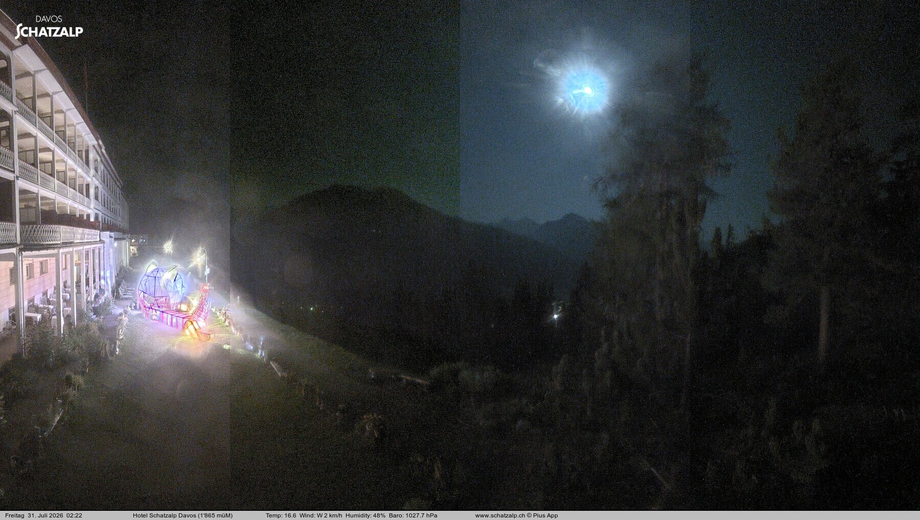 Archiv Foto Webcam Hotel Schatzalp, Davos