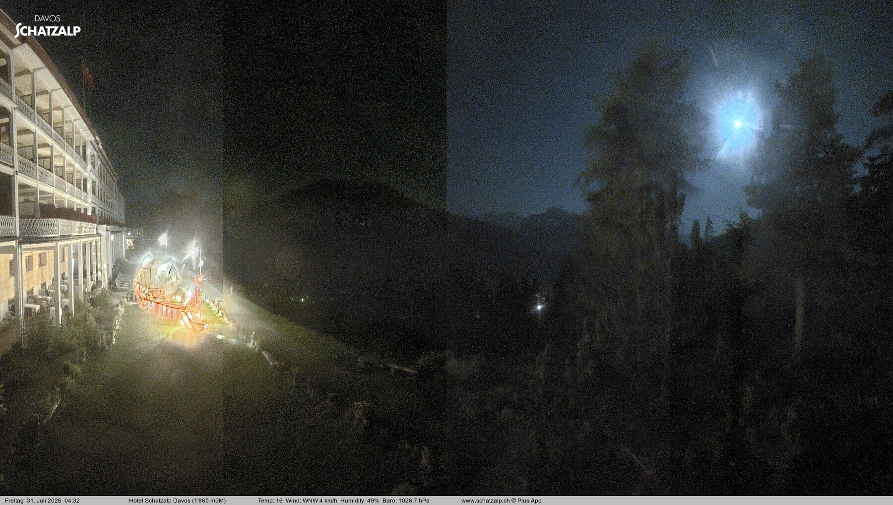 Archiv Foto Webcam Hotel Schatzalp, Davos