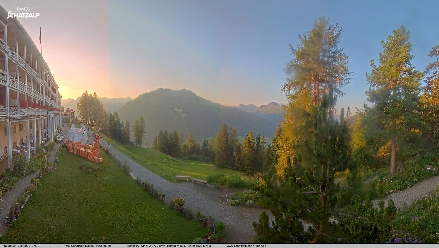 Archiv Foto Webcam Hotel Schatzalp, Davos