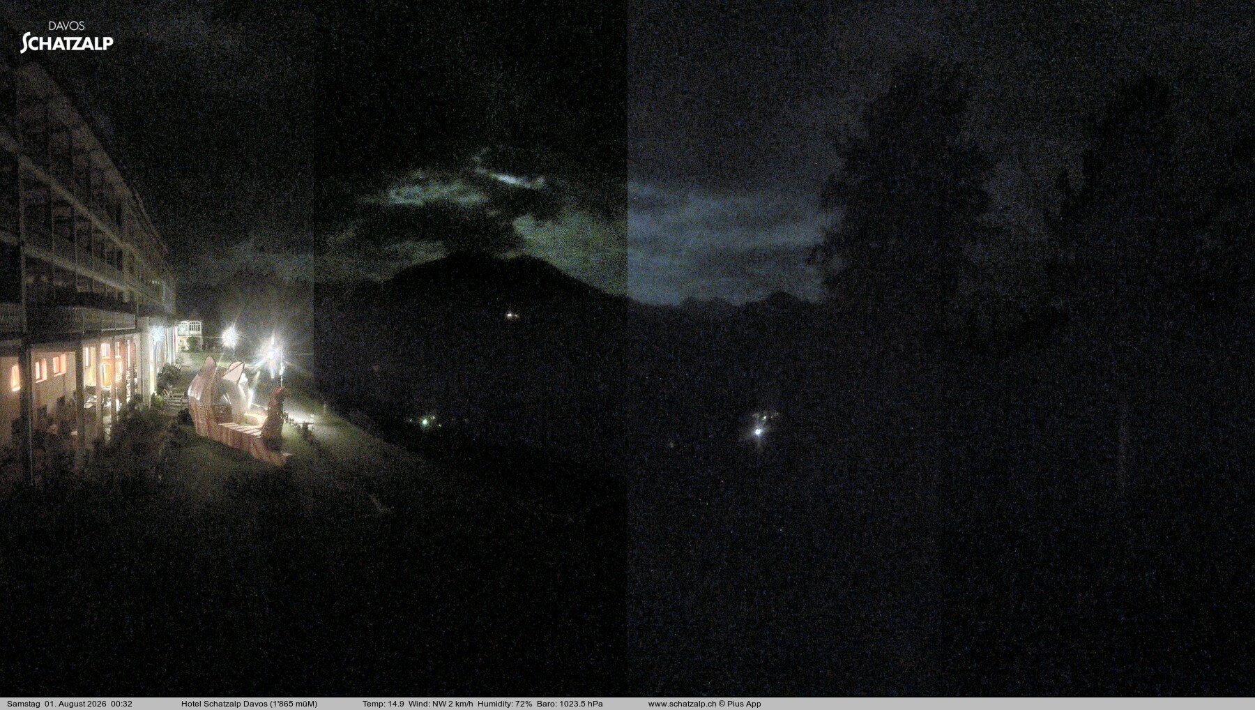 Archived image Webcam Schatzalp Hotel, Davos