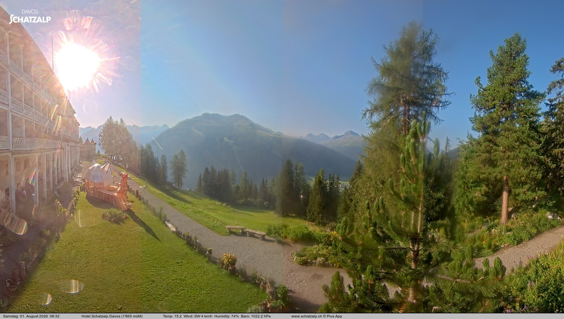 Archived image Webcam Schatzalp Hotel, Davos