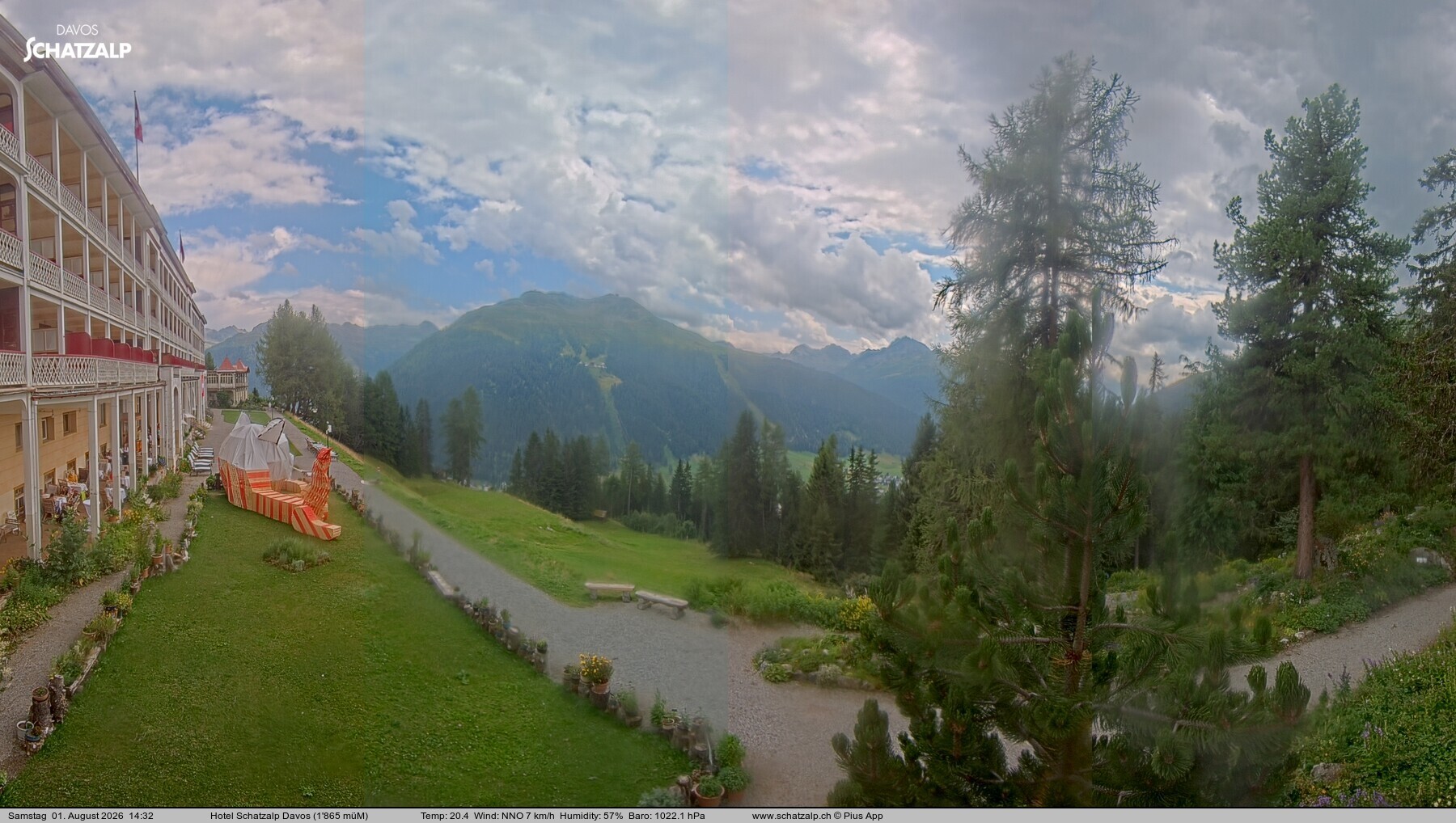 Archived image Webcam Schatzalp Hotel, Davos