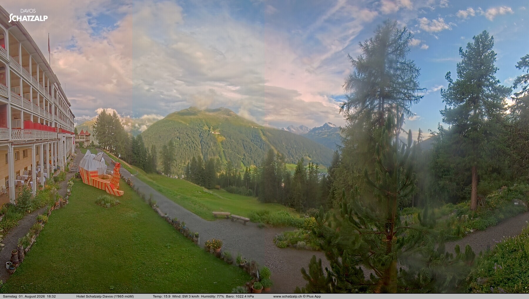 Archived image Webcam Schatzalp Hotel, Davos