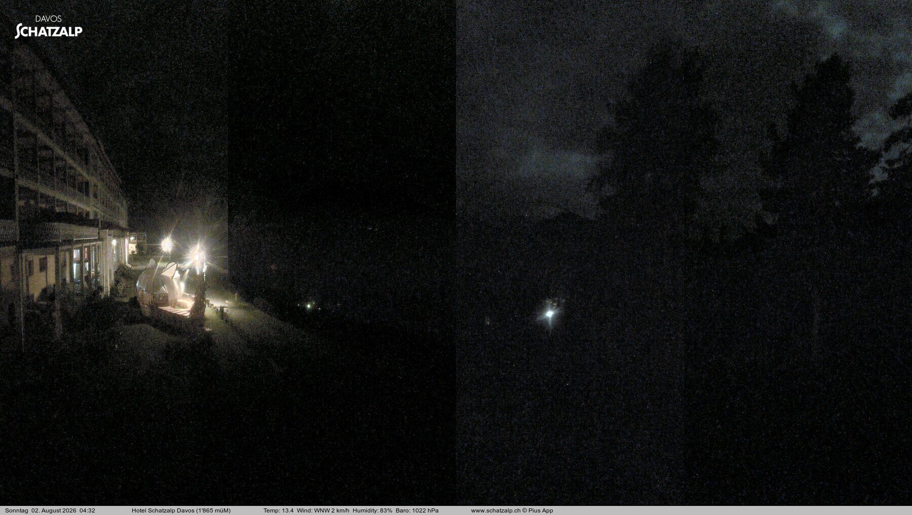 Archived image Webcam Schatzalp Hotel, Davos