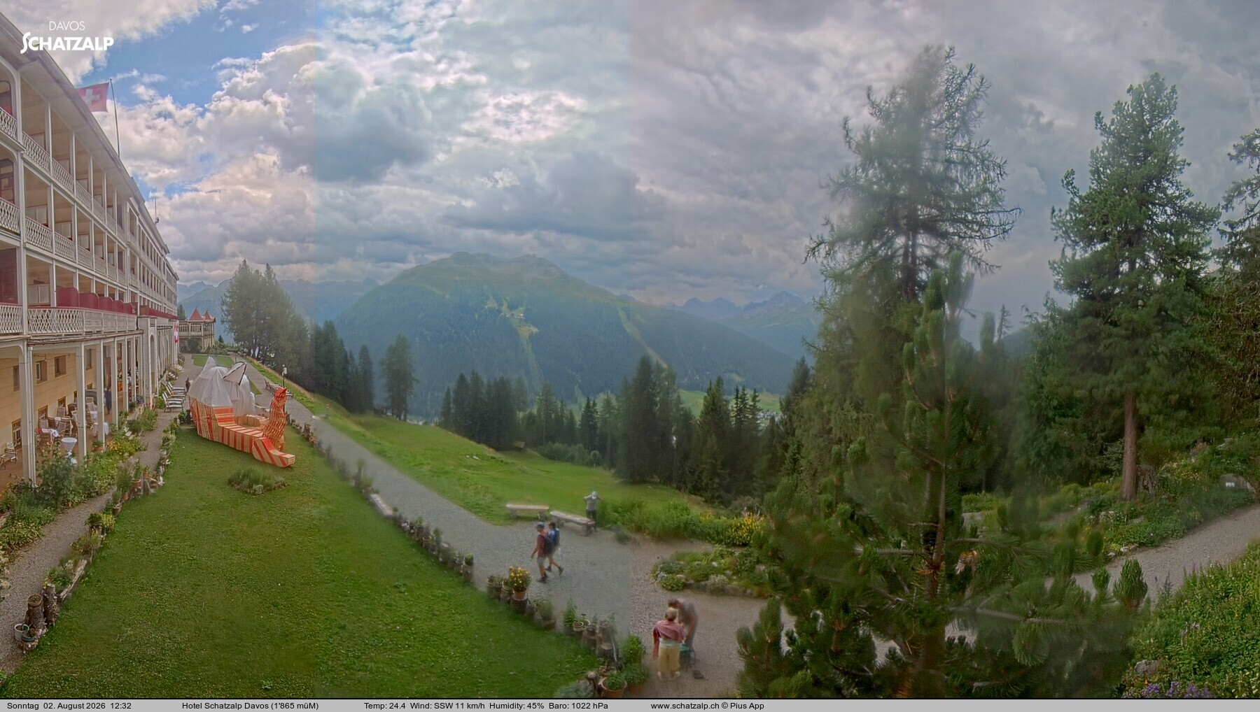 Archived image Webcam Schatzalp Hotel, Davos