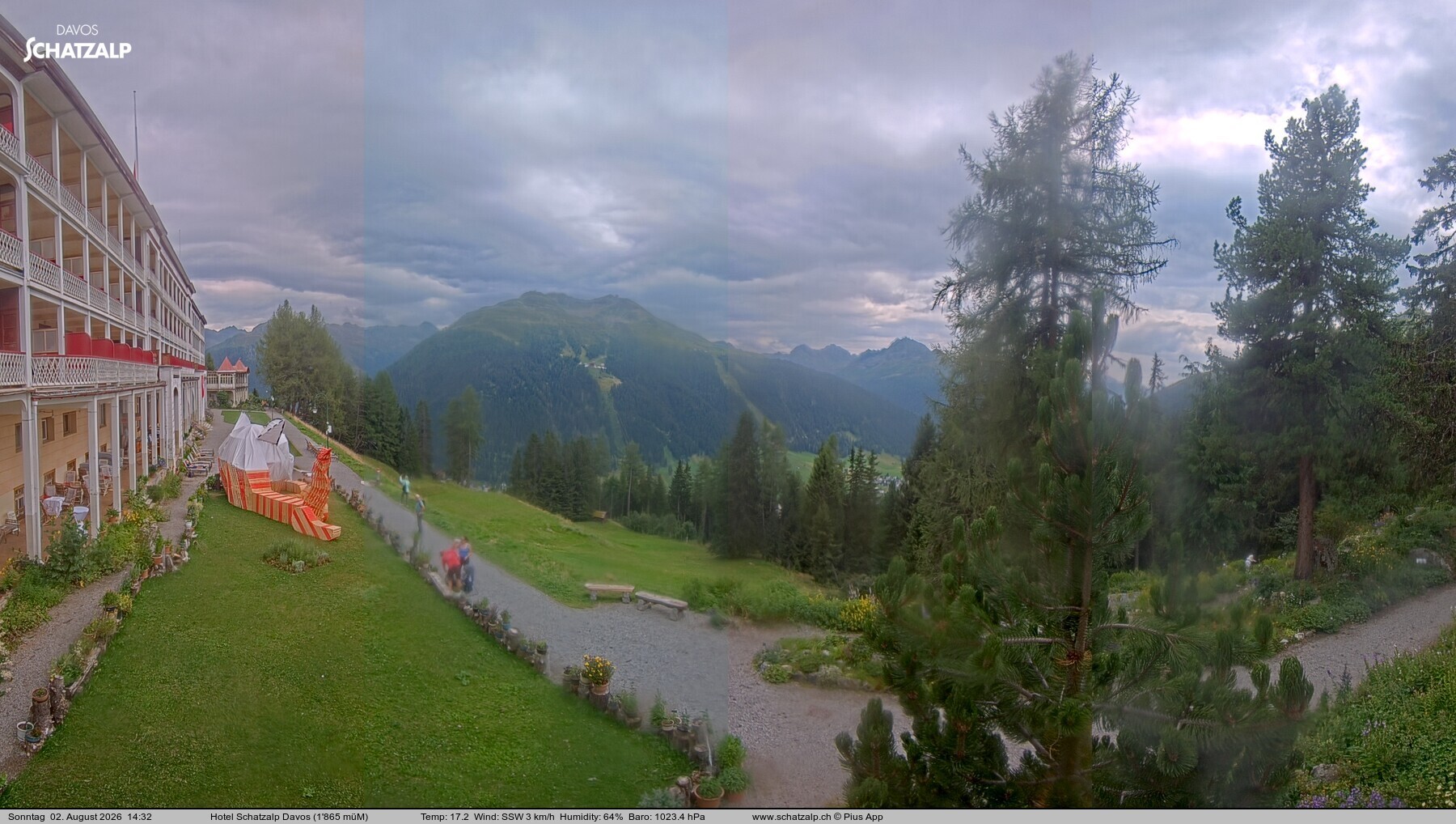 Archived image Webcam Schatzalp Hotel, Davos