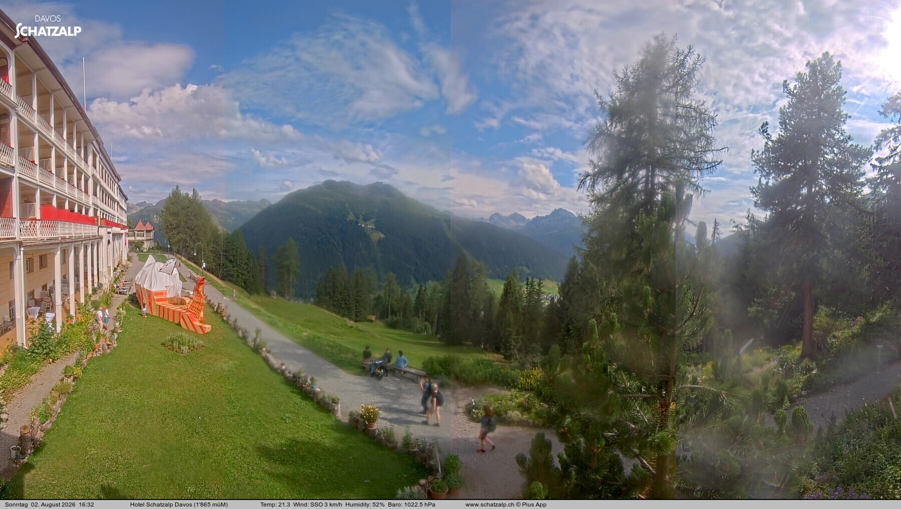 Archived image Webcam Schatzalp Hotel, Davos