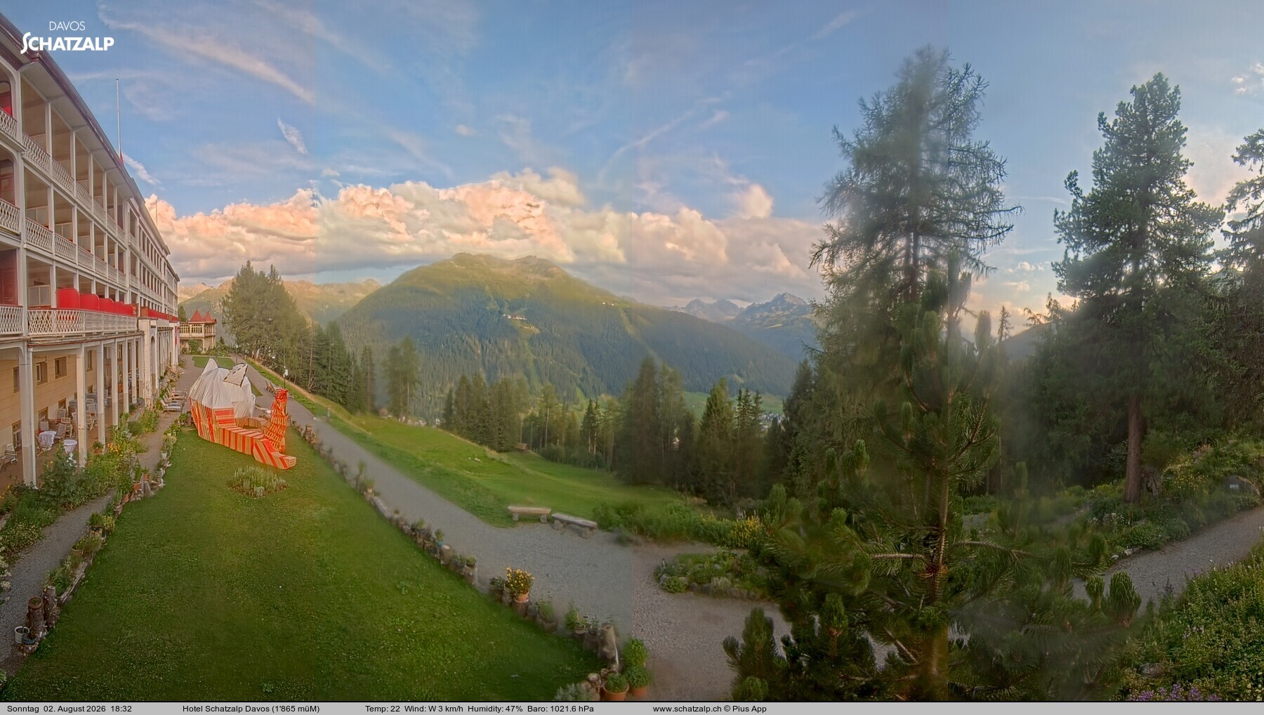 Archived image Webcam Schatzalp Hotel, Davos