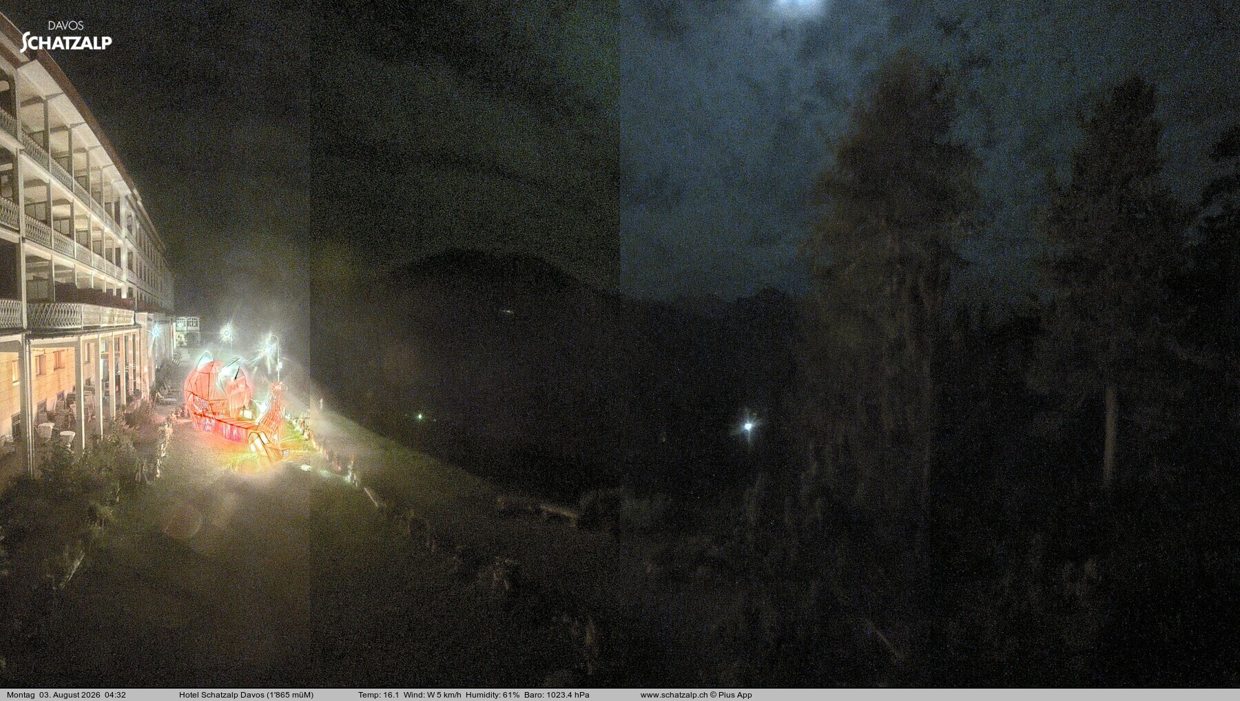 Archiv Foto Webcam Hotel Schatzalp, Davos